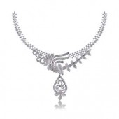 Beautifully Crafted Diamond Necklace in 18k gold with Certified Diamonds - NCK0827P